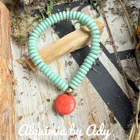 Alquimia Turquoise and Coral Bracelet - Picture 1 of 1